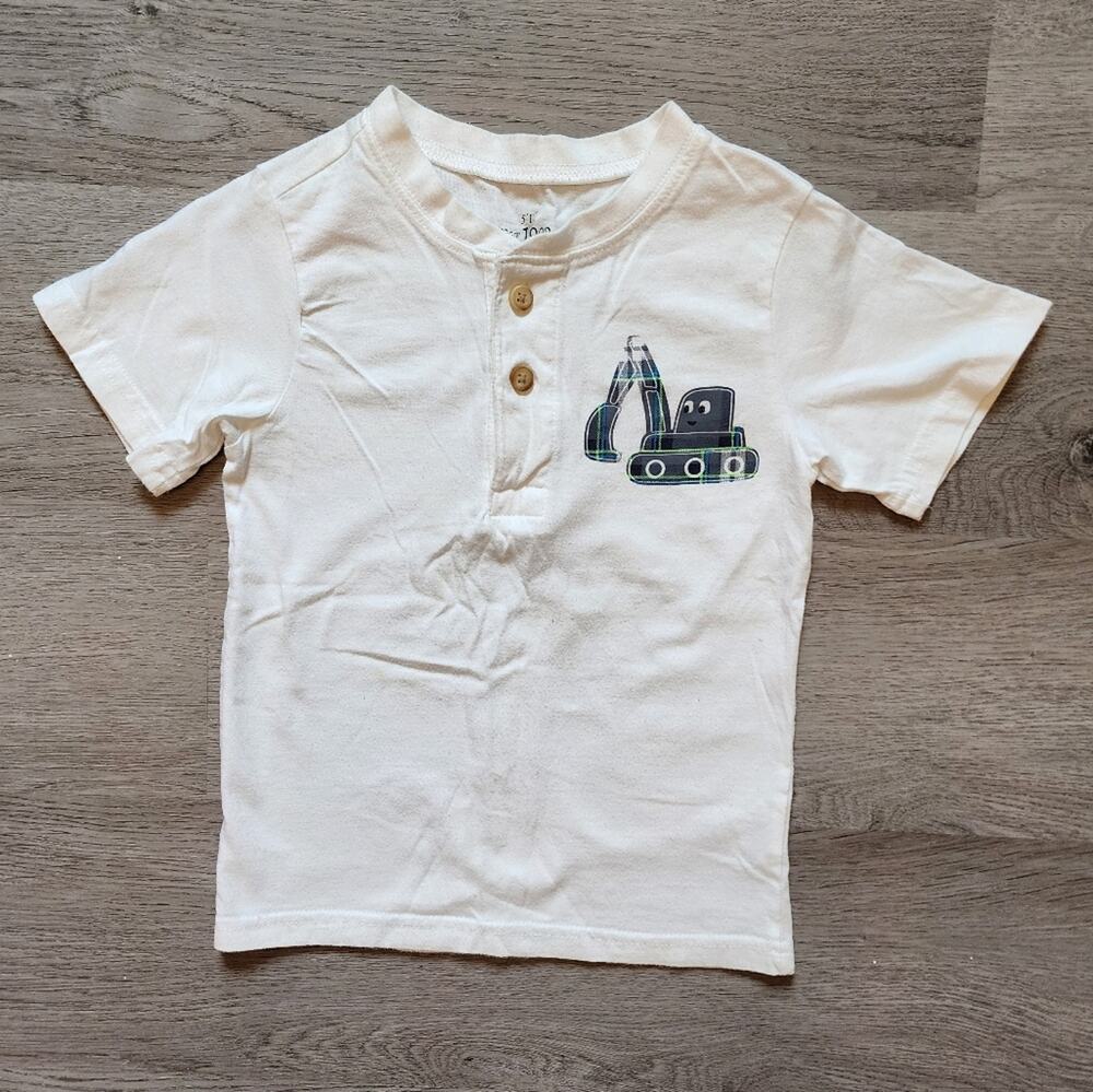 The Children's Place Boy's Casual Quarter Button Down Short Sleeve Tee Size 3T